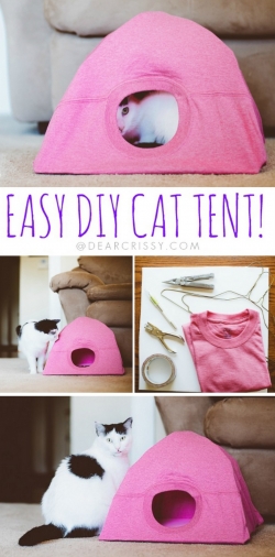 DIY Cat Tent Tutorial from Dear Crissy.